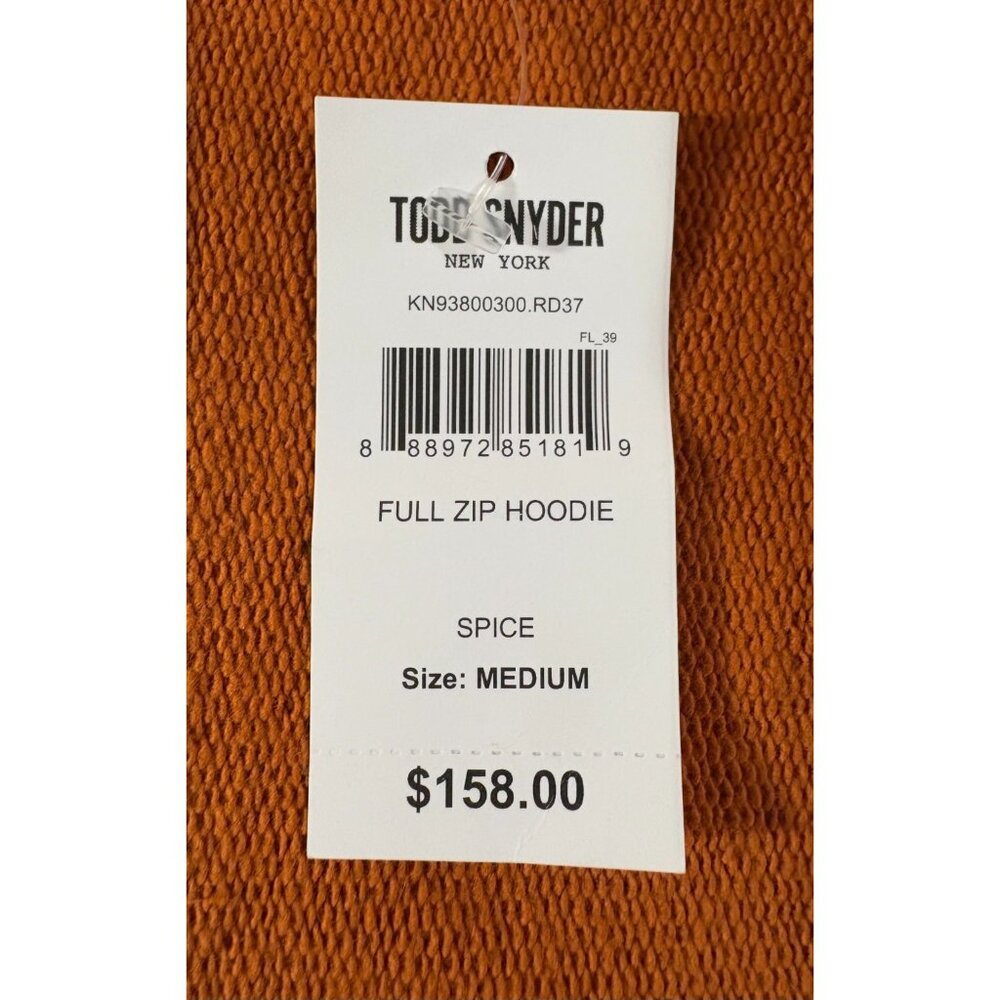 Champion X Todd Snyder full zip Hoodie  size M color spice  NWT $158 - Picture 3 of 10